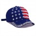 American Flag Diamond Hat Baseball Cap Sunshade Cap  eb-07570133